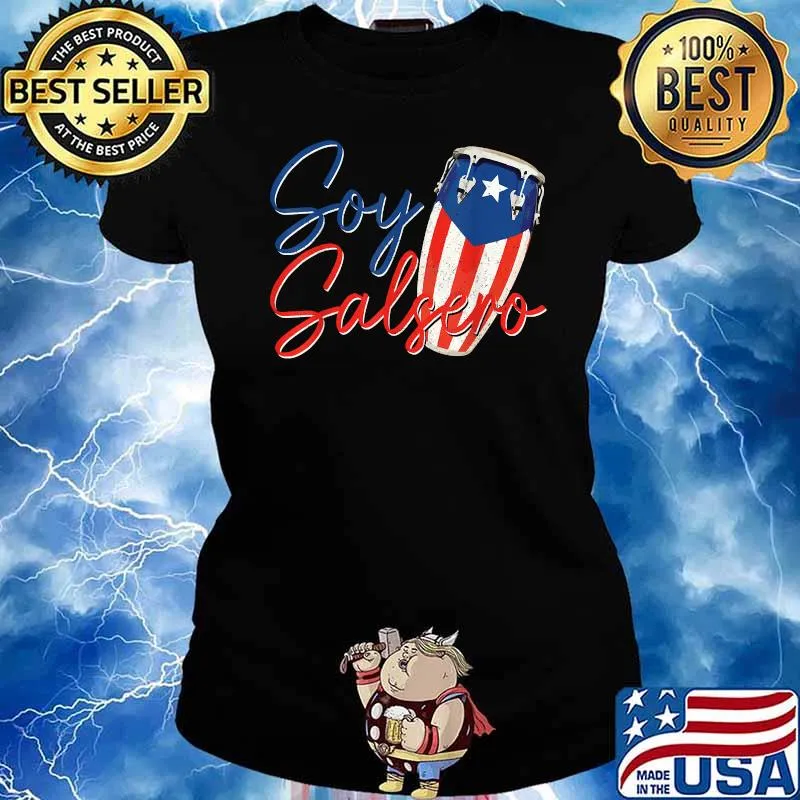 Soy Salsero Puerto Rico Puerto Rican Flag T-Shirt Ladies tee