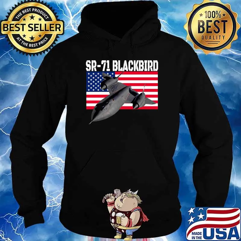 Sr 71 Blackbird Fun pilot and aircraft airplanes american Flag T-Shirt Hoodie