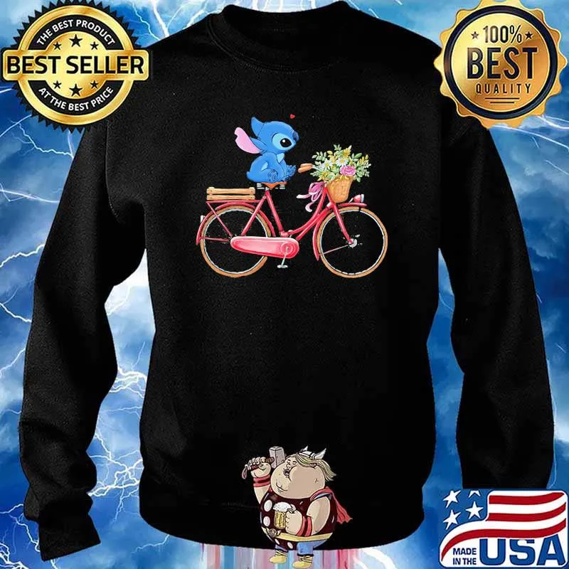 Stitch bike flower s Sweater