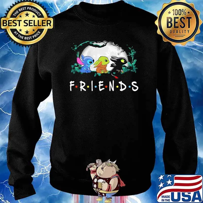 Stitch yoda toothless friends s Sweater