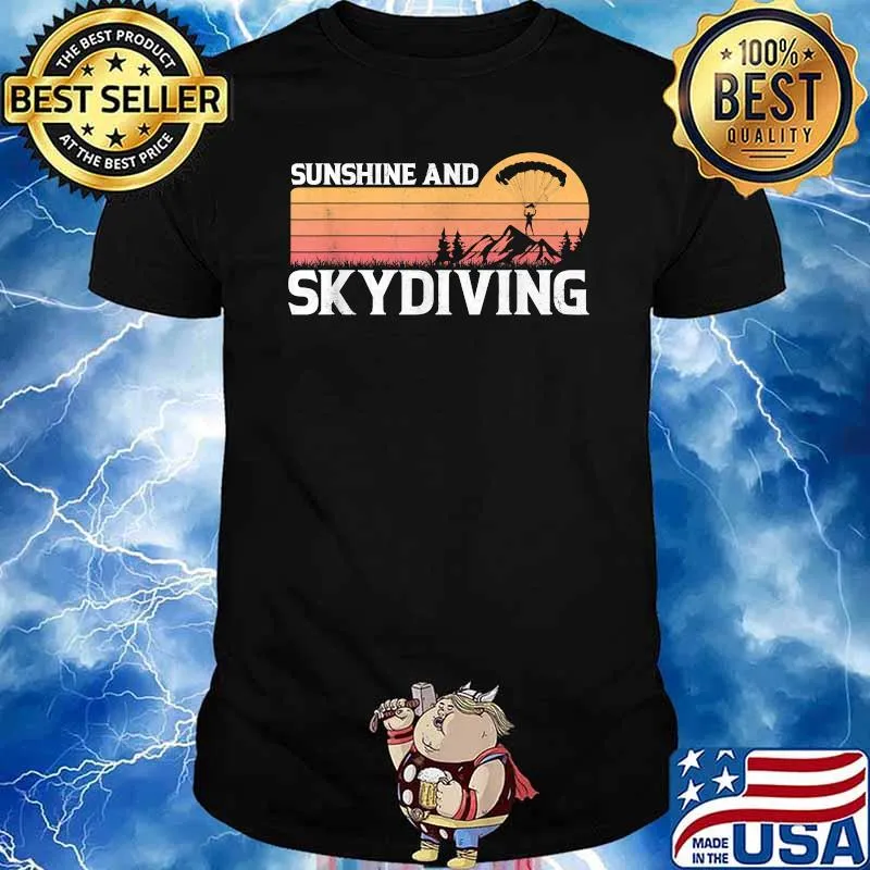 Sunshine and Skydiving Vintage sunset T-Shirt