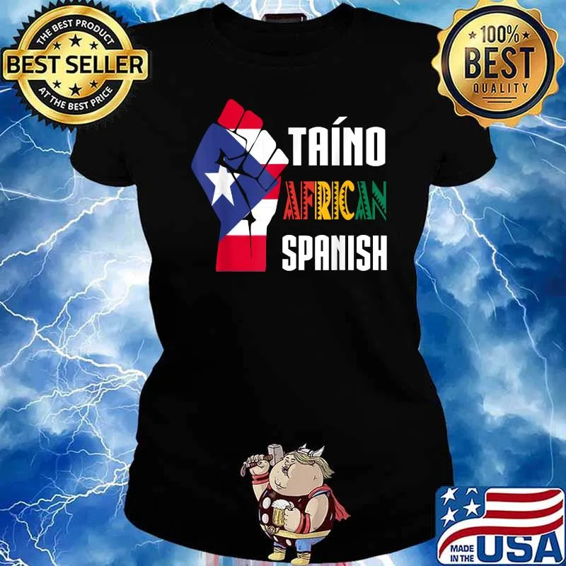 Taino African Spanish - Taino Nation Boricua T-Shirt Ladies tee