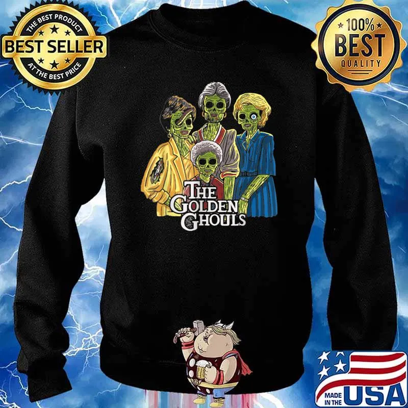 The Golden Ghouls Funny Halloween T-Shirt Sweater