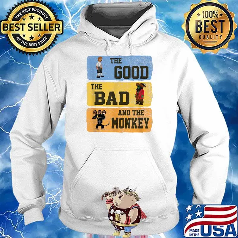 The Good The Bad and The Monkey Vintage Island T-Shirt Hoodie