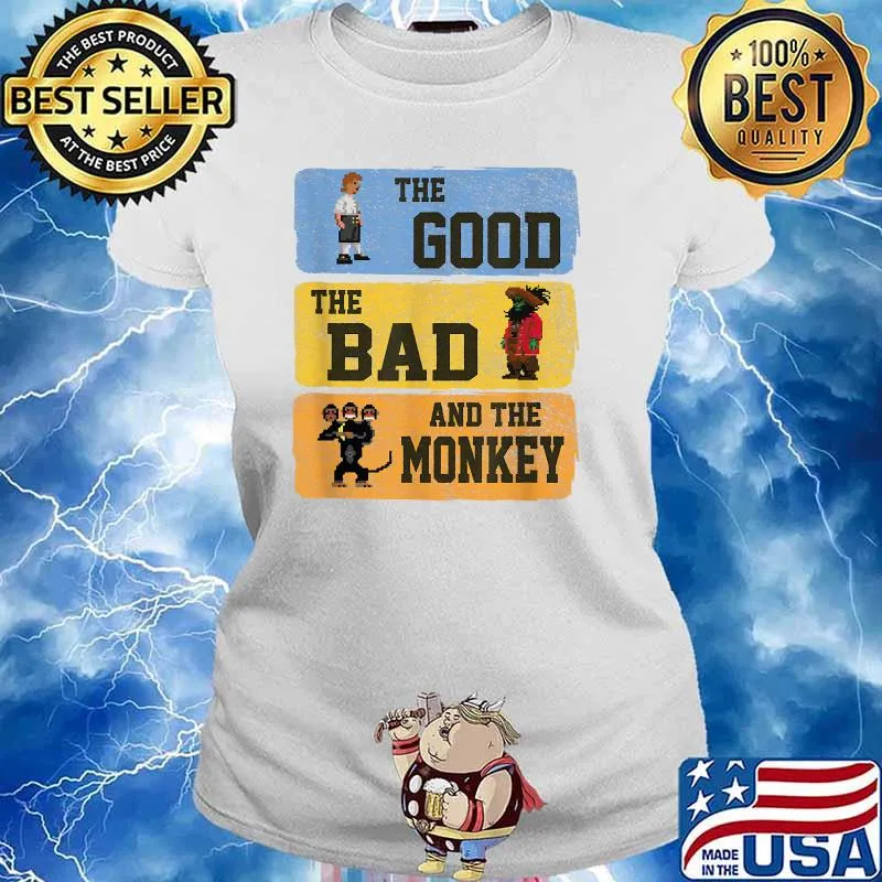 The Good The Bad and The Monkey Vintage Island T-Shirt Ladies tee