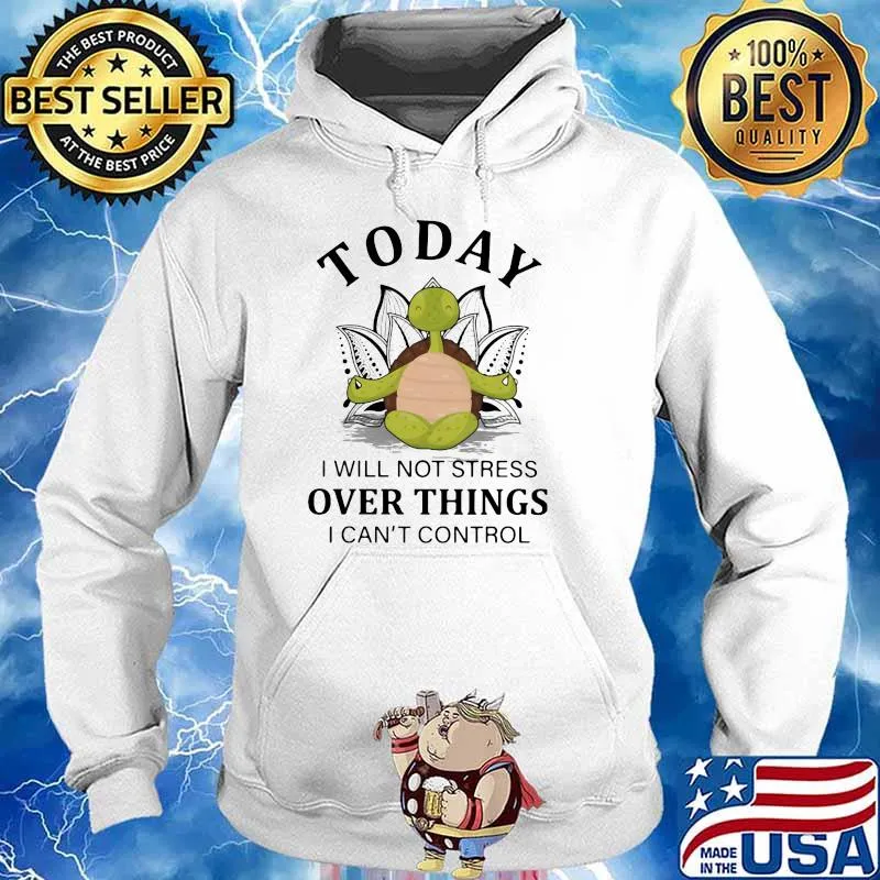 Today I Will Not Stress Over Things I Can't Control Turtle Hoodie