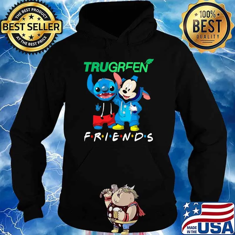 Trugreen friends baby stitch and mickey Hoodie