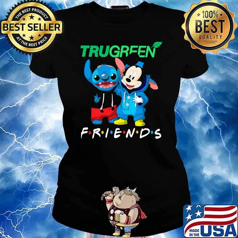 Trugreen friends baby stitch and mickey Ladies tee