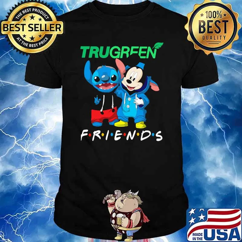 Trugreen friends baby stitch and mickey shirt