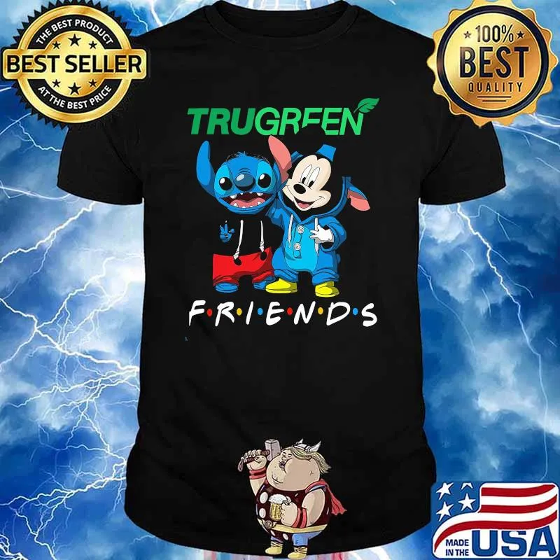 Trugreen friends stitch and mickey mouse shirt