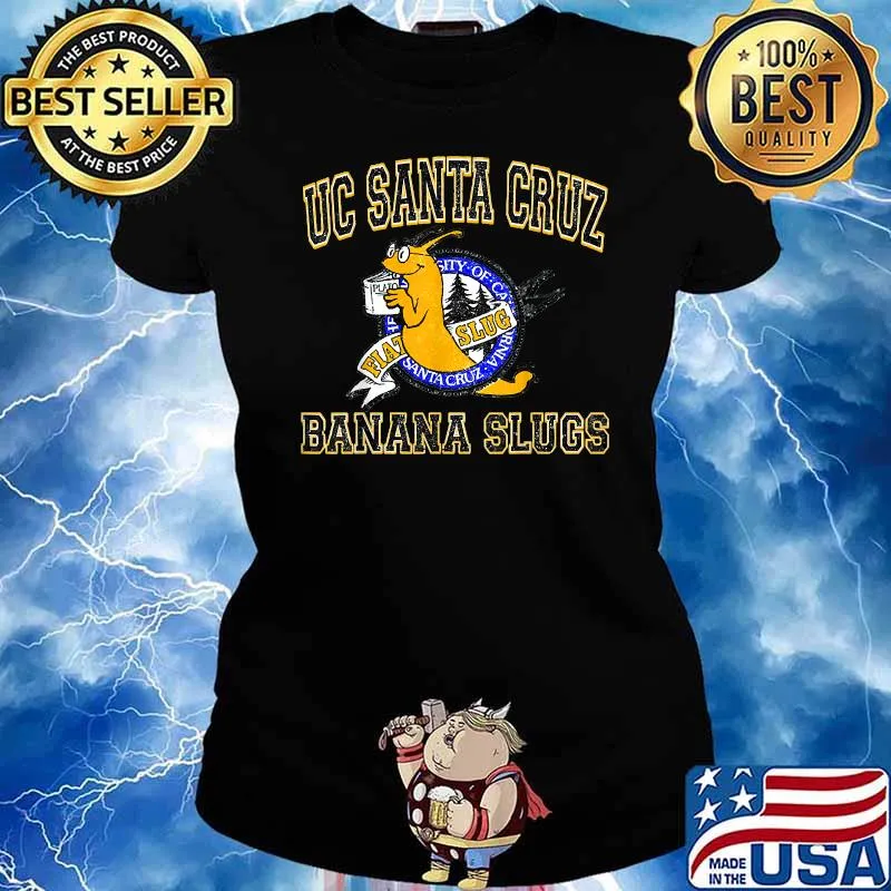 UC Santa Cruzs banana slugs logo T-Shirt Ladies tee