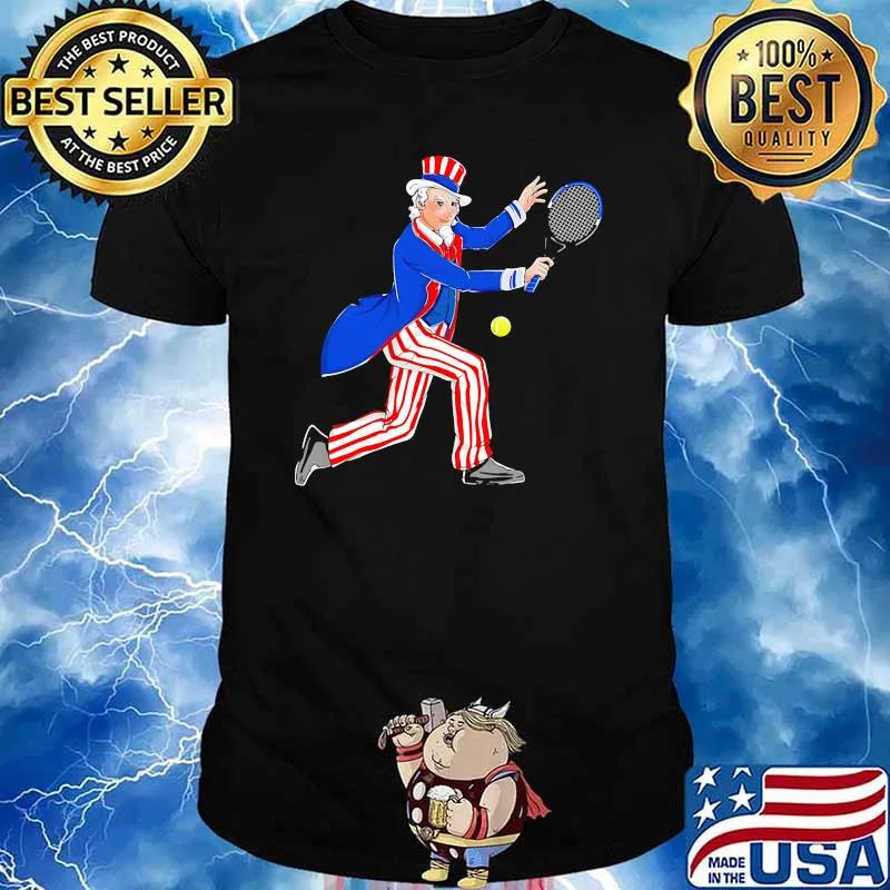 Uncel sam tennis 4th of july independence shirt