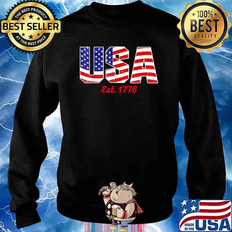USA Est. 1776 American 4th of July Patriot T-Shirt Sweater