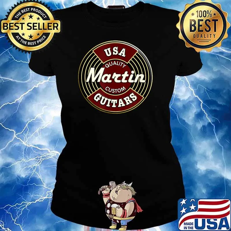 Usa Quality Martin Custom Guitars T-Shirt Ladies tee