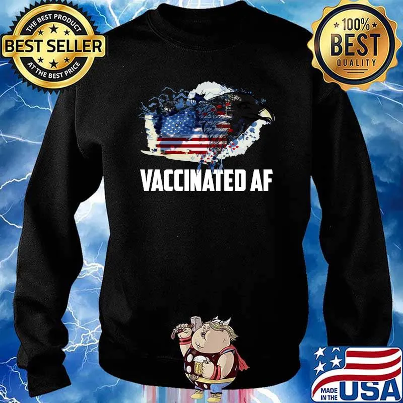 Vaccinated AF July 4th Pharmacist Physician Watercolor T-Shirt Sweater