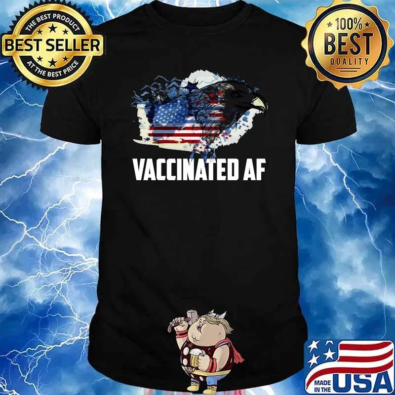 Vaccinated AF July 4th Pharmacist Physician Watercolor T-Shirt