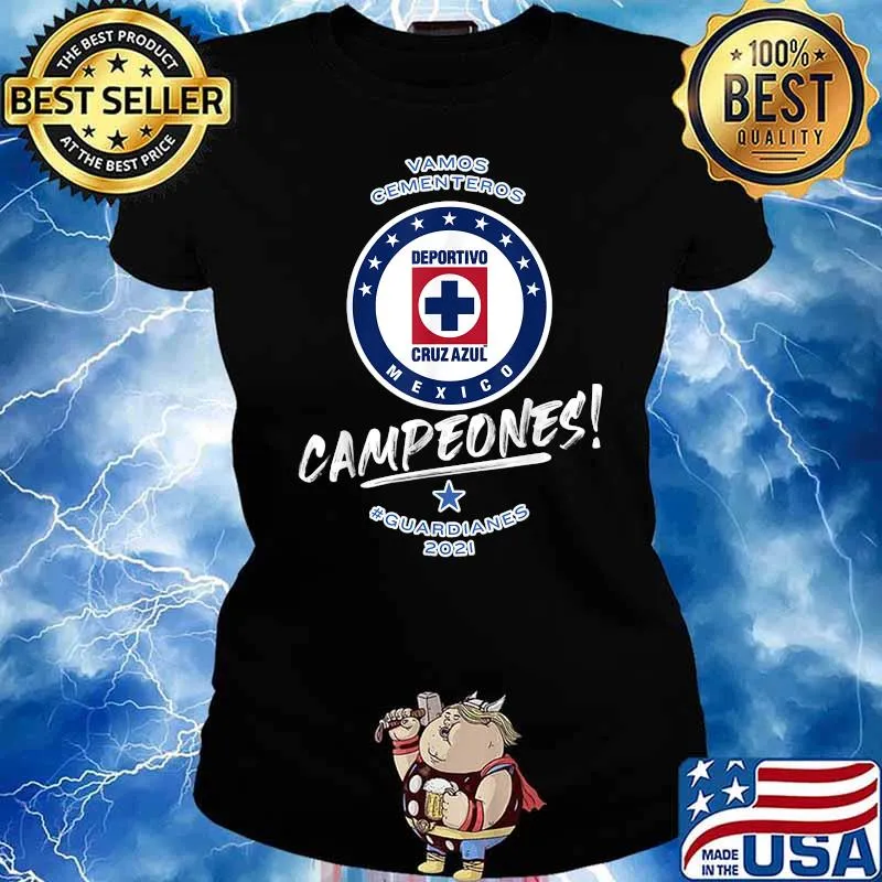 Vamos Cementeros Campeones Guardianes Football Fans Cruz Azul 2021 T-Shirt Ladies tee