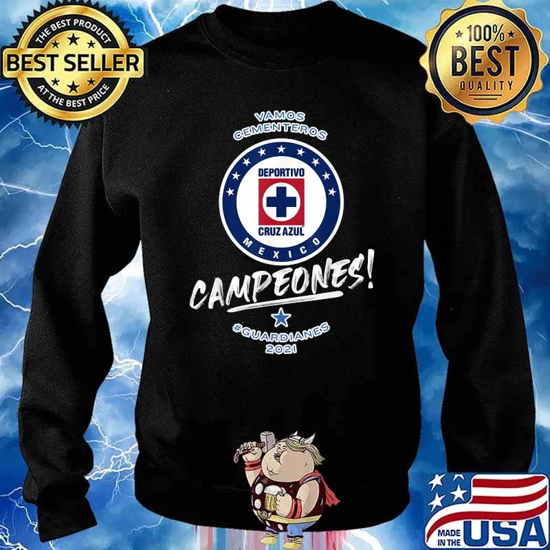 Vamos Cementeros Campeones Guardianes Football Fans Cruz Azul 2021 T-Shirt Sweater
