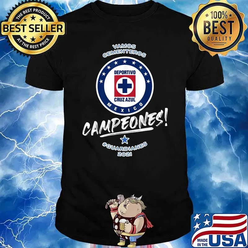 Vamos Cementeros Campeones Guardianes Football Fans Cruz Azul 2021 T-Shirt