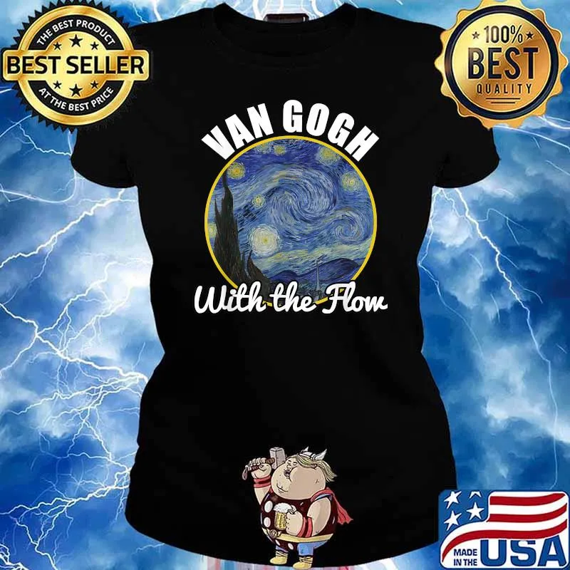Van Gogh With The Flow T-Shirt Ladies tee