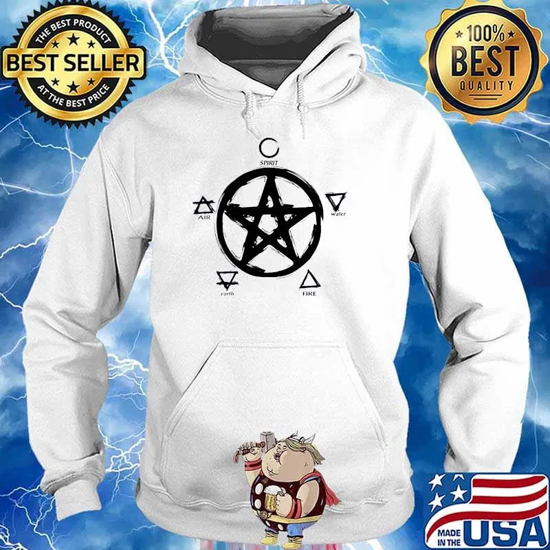 Witch Pentacle Air Spirit Water Earth Fire Shirt Hoodie