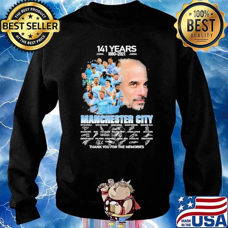 141 years 1880 2021 manchester city thank you for the memories signatures Sweater