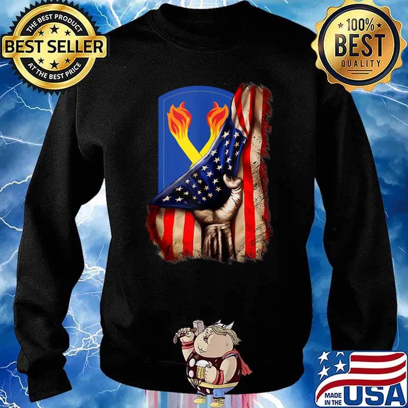 196th Infantry Brigade American Flag T-s Sweater