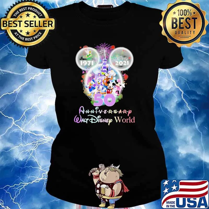 1971 2021 50th anniversary walt disney world firework s Ladies tee