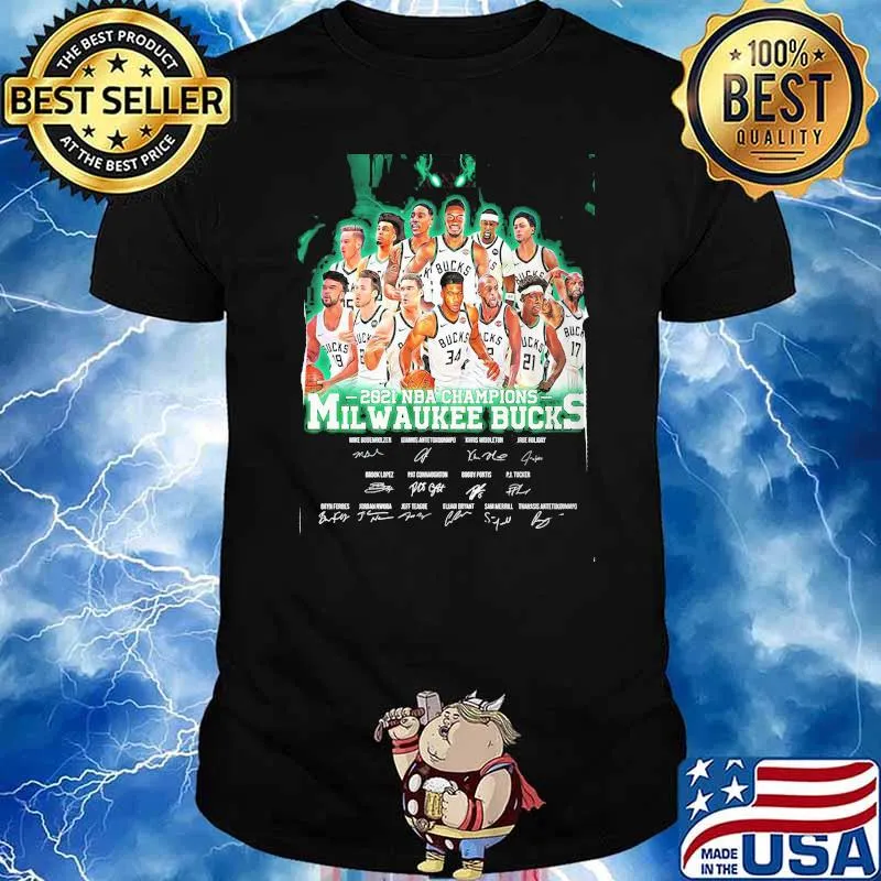 2021 NBA Champions Bucks Milwaukee Basketball Shirt