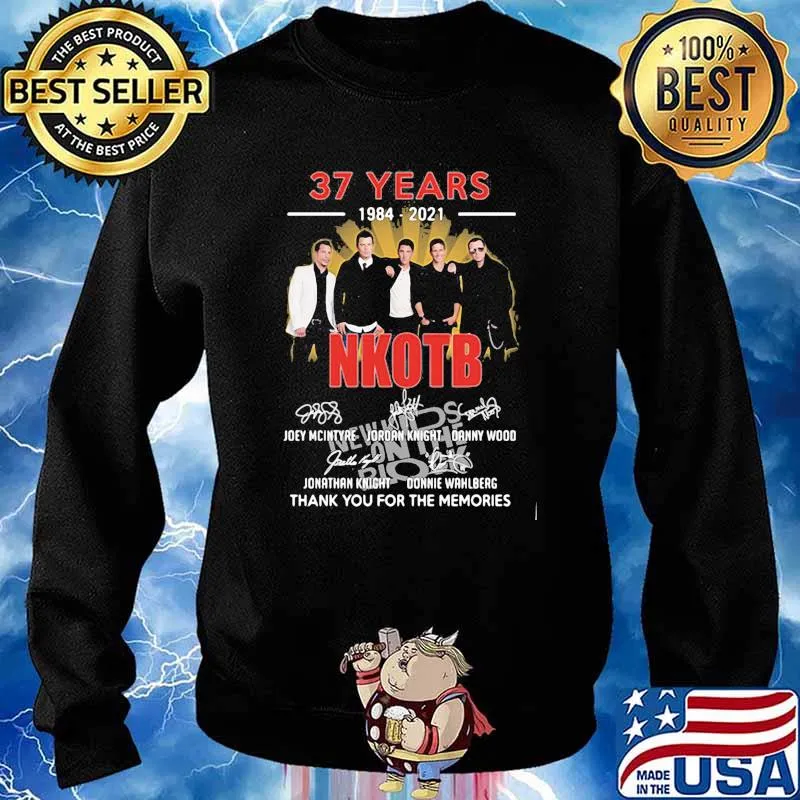 37 years 1984 2021 NKOTB thank you for the memories signatures s Sweater
