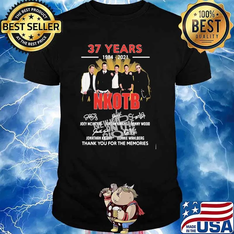 37 years 1984 2021 NKOTB thank you for the memories signatures shirt