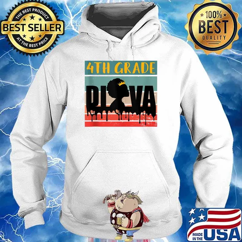 4th grade diva Black princess Pride Shirt Hoodie