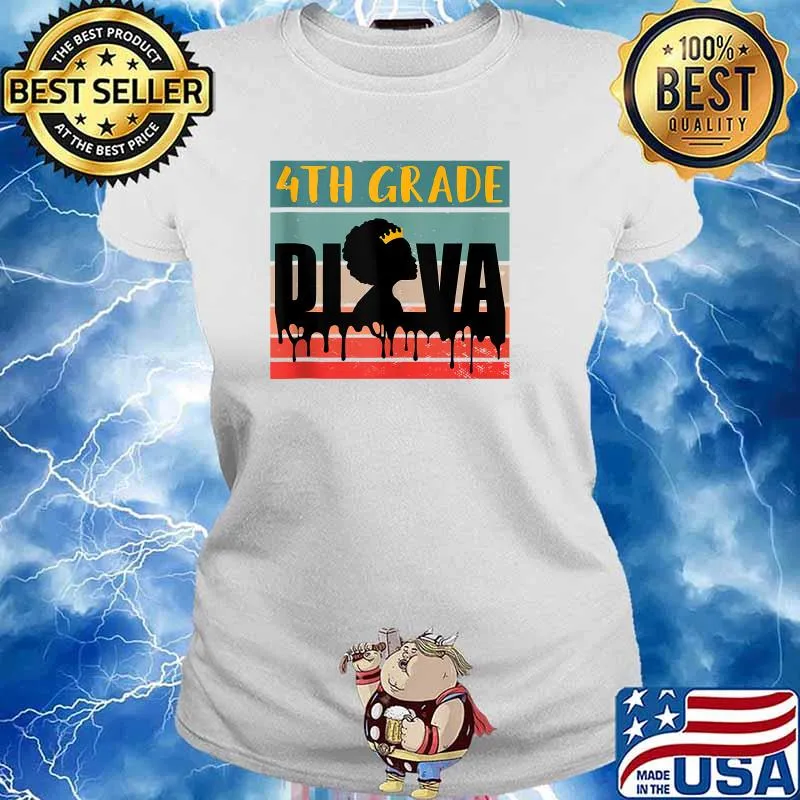 4th grade diva Black princess Pride Shirt Ladies tee