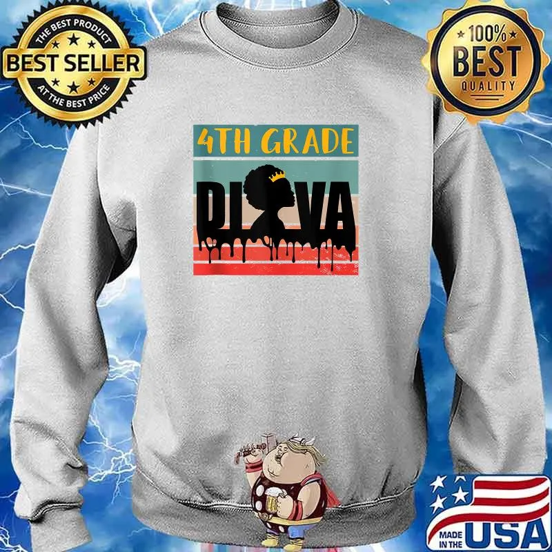 4th grade diva Black princess Pride Shirt Sweater