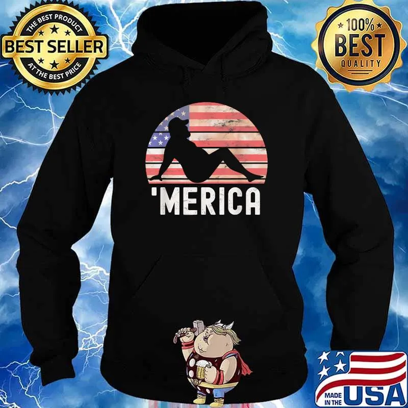 4th Of July Merica Fat Party Funny Drinking Adult Joke T-Shirt Hoodie
