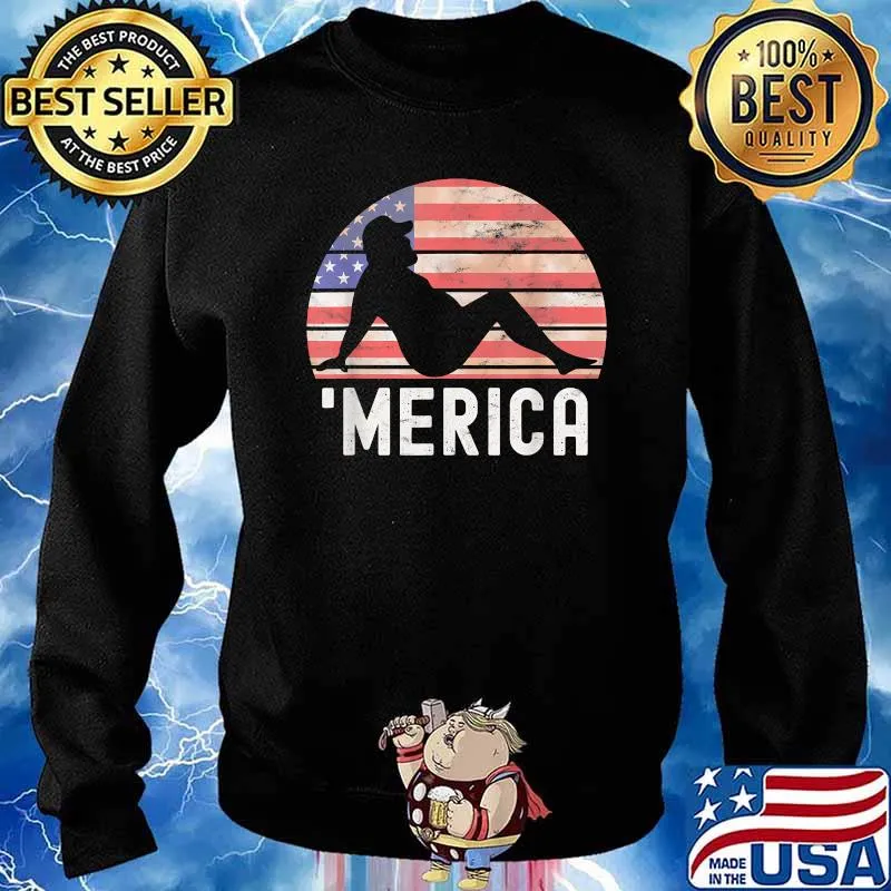 4th Of July Merica Fat Party Funny Drinking Adult Joke T-Shirt Sweater
