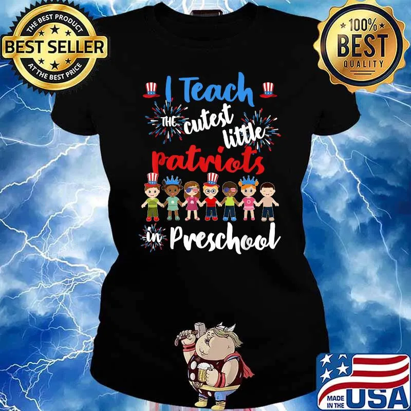 4th Of July Preschool Teacher Outfit For Teachers Patriot Shirt Ladies tee