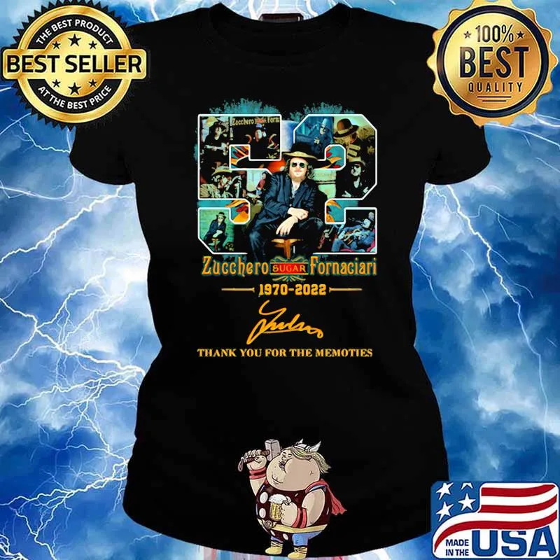 52 years of 1970 2022 Zucchero sugar fornaciari thank you for the memories signature s Ladies tee