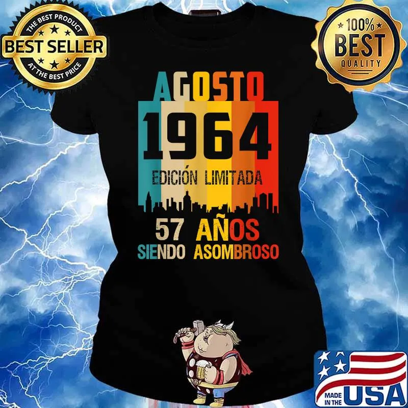 57 años Cumpleaños Nacidos Agosto 1964 Spanish Camiset Vintage Shirt Ladies tee