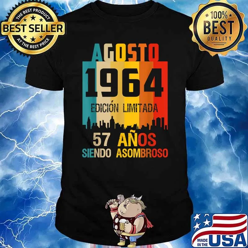 57 años Cumpleaños Nacidos Agosto 1964 Spanish Camiset Vintage Shirt