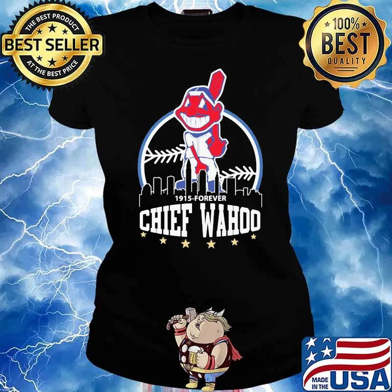 !915 Forever Chief Wahoo Baseball Shirt Ladies tee