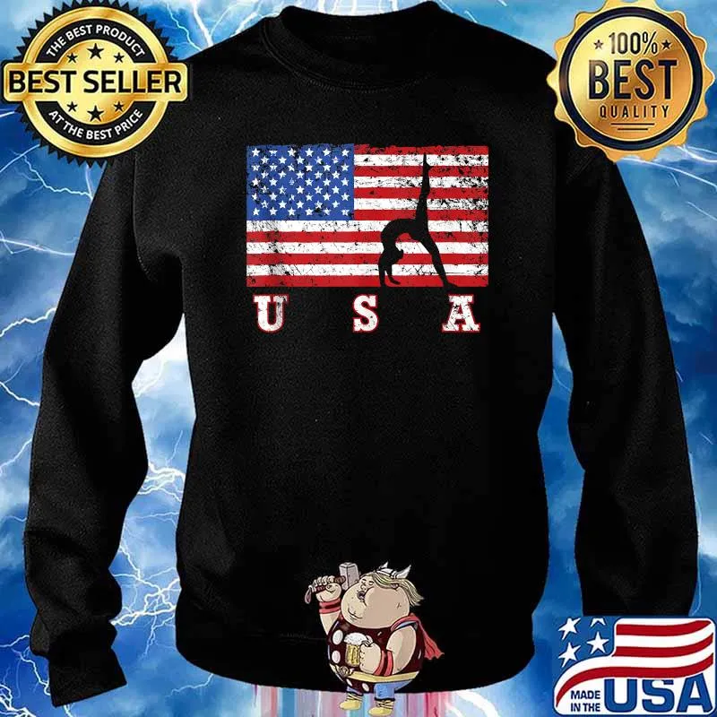 American Flag Gymnastics USA Tumbling Team T-Shirt Sweater