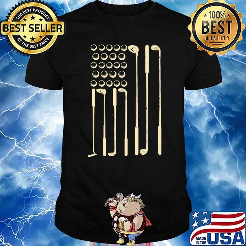 American flag play golf shirt