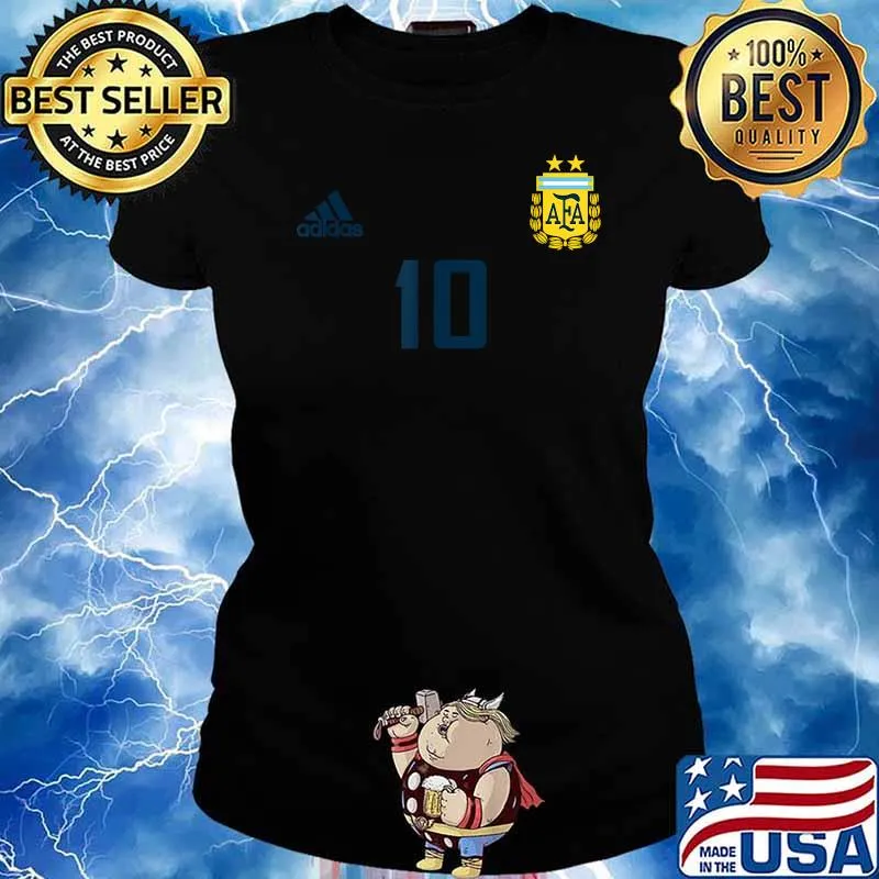 Argentina Soccer 10 Jersey 2021 Argentinian Football Team Shirt Ladies tee