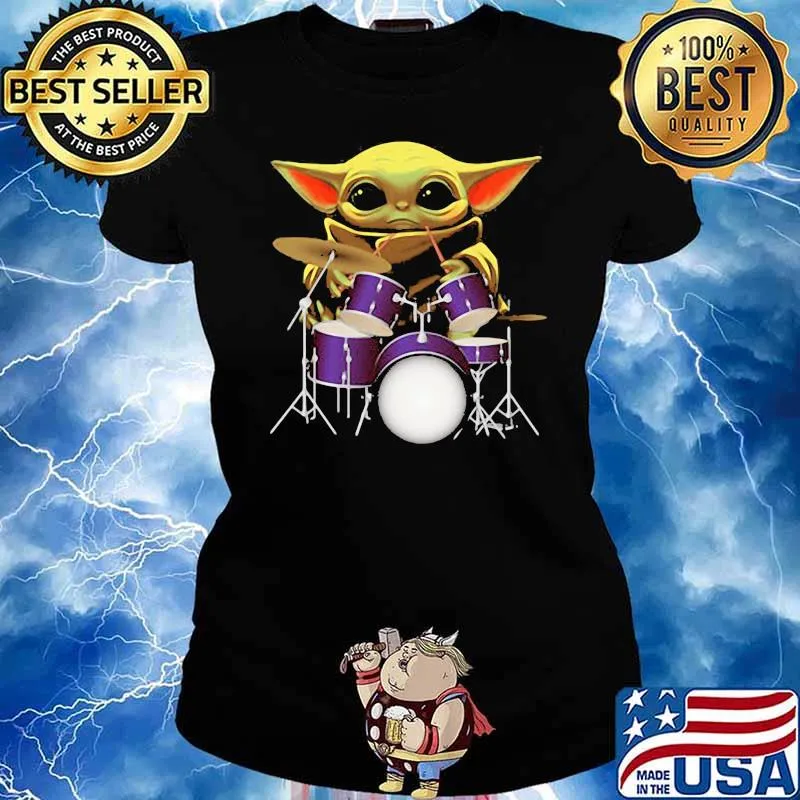 Baby Yoda Drum Shirt Ladies tee