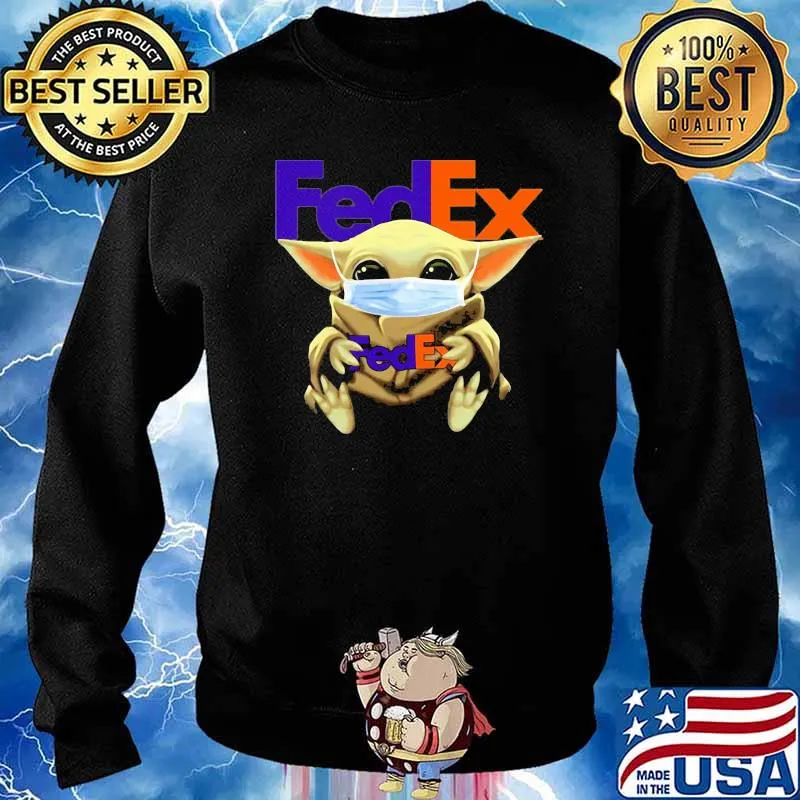 Baby Yoda Mask The Fedex Shirt Sweater