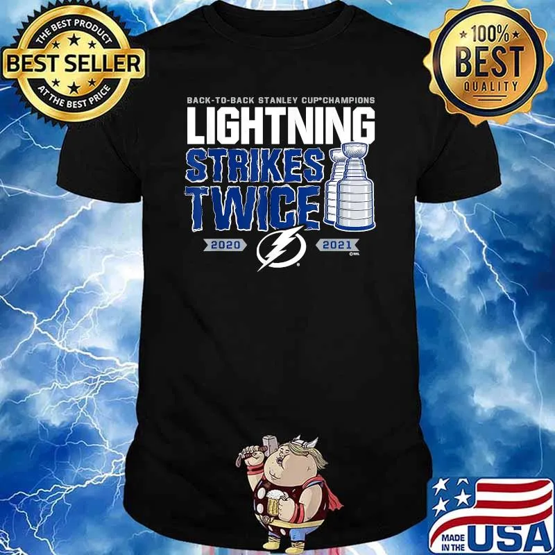 Back to back stanley cup champions Lightning Strikes Twice T-Shirt