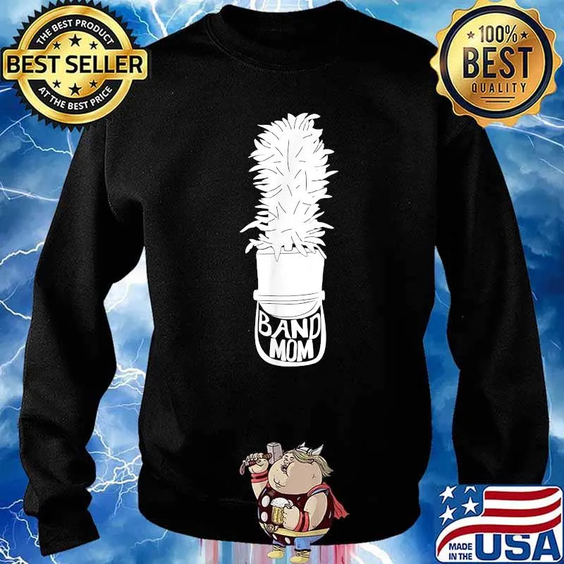 Band Mom Band Hat with Feather Graphic T-Shirt Sweater