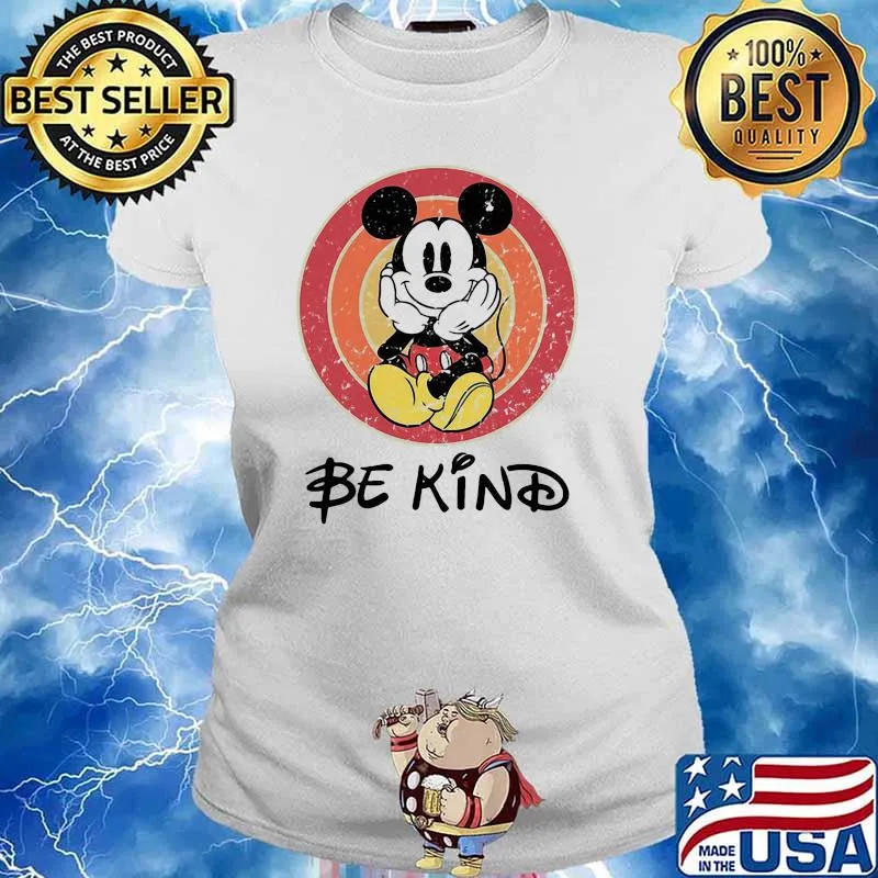 Be kind mickey mouse vintage s Ladies tee