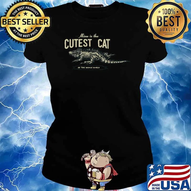 Bearded Dragon Lizard Mine IS The Cutest Cat Pet In Whole World Funny Shirt Ladies tee